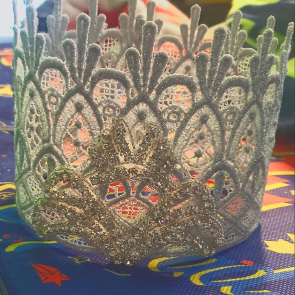 HANDMADE GLENDA'S CROWN (THE GOOD) WITCH WIZARD OF OZ Size 17inch children 2yr
